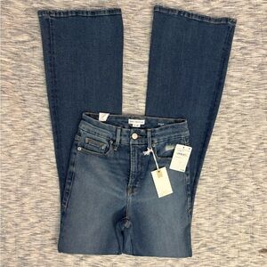 Good American Good Legs Mid Rise Flared Leg Jeans Sz 0 NWT | Flared Jeans NEW -